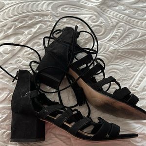 Suede Lace Sandals